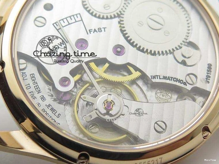 MIROTIME 0207 Compact Portuguese IW545409 RG ZF 1:1 Best Edition White Dial On Brown Leather Strap A 7336